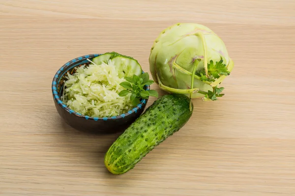 Koolrabi salade — Stockfoto