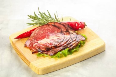 Lezzetli İtalyan kurutulmuş domuz eti.