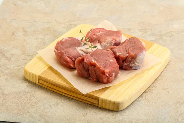 Raw Pork Tenderloin Fillet Cooking — Stock Photo, Image