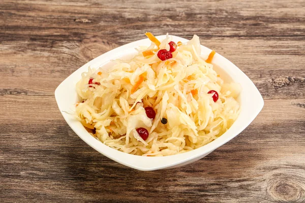 Tasty Sauerkraut Cranberry Bowl — Stock Photo, Image