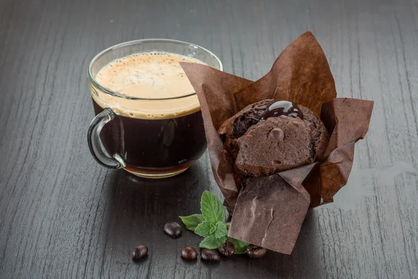 Caffè con muffin — Foto Stock