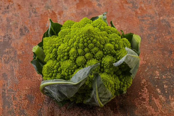Chutné Vegan Organické Potraviny Romanesco Zelí — Stock fotografie