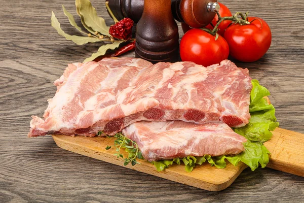 Raw Pork Ribs Meat Cooking — Stock Photo, Image