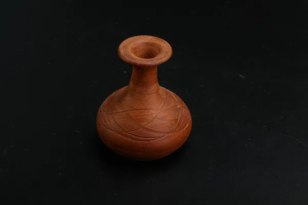 Empty Ceramic Vase Flovers Isolated — Stock Photo, Image
