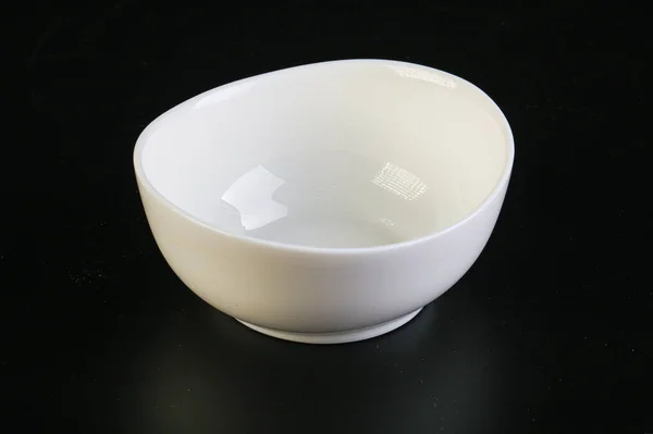 White Proclean Bowl Serving Black — Stock Photo, Image