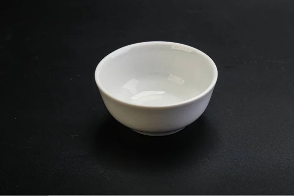 White Proclean Bowl Serving Black — Stock Photo, Image