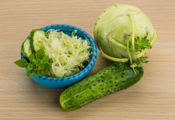 Kohlrabi salad — Stock Photo, Image