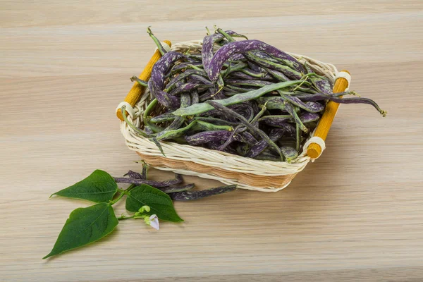 Bohnen mit Blatt — Stockfoto