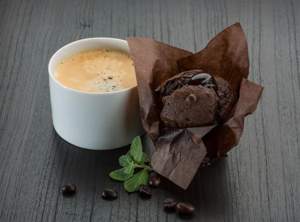 Caffè con muffin — Foto Stock