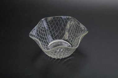 Mutfak için epmty cam kase izole edilmiş bsckground 