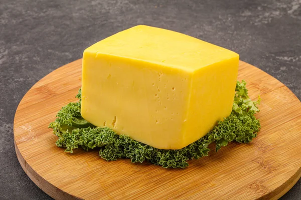 Yellow Tilsiter Cheese Dairy Product Brick — Stock Photo, Image