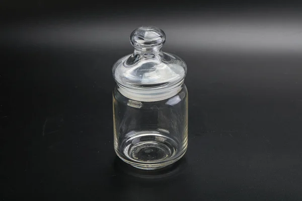 Empty Glass Jar Lid Isolated — Stock Photo, Image