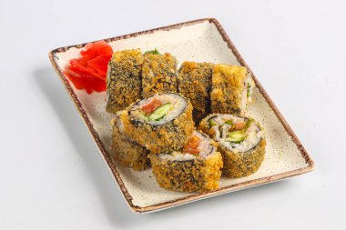 Japon tempura rill 'i balık ve pilav ile