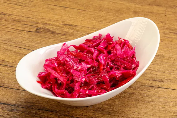 Marinated Red Cabbage Beetroot Bowl — Stock Photo, Image