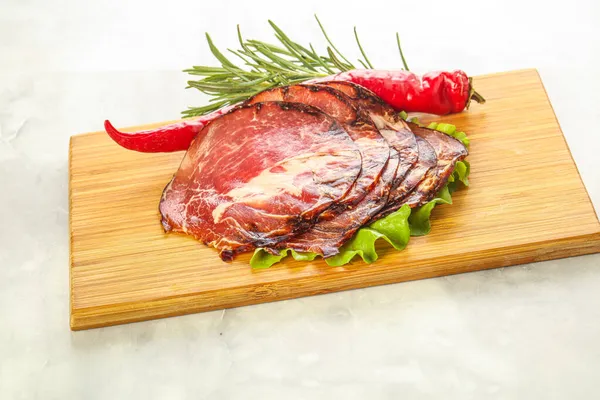 Delicosa Carne Italiana Cerdo Seca Snack — Foto de Stock