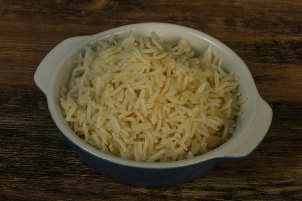 Steamed Indian Basmati Rice Bowl — Stock Photo, Image