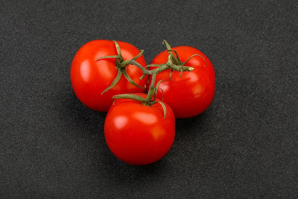 Roter Leuchtend Reifer Und Süßer Tomatenzweig — Stockfoto