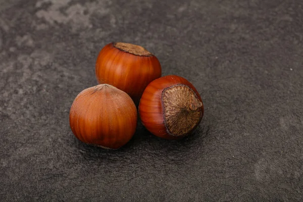 Hazelnut Heap Isolated Natural Background — Stock Photo, Image