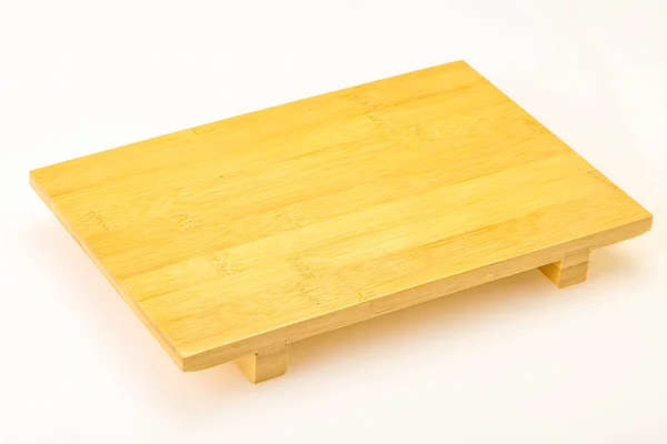 Placa Madeira Bambu Para Utensílios Cozinha — Fotografia de Stock