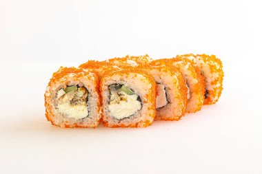 Yılan balığı ve havyarlı geleneksel Japon Roll 'u