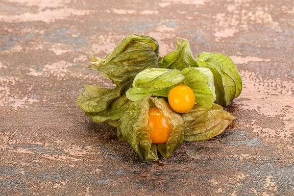 Baya Madura Sabrosa Physalis Para Servir Postre — Foto de Stock