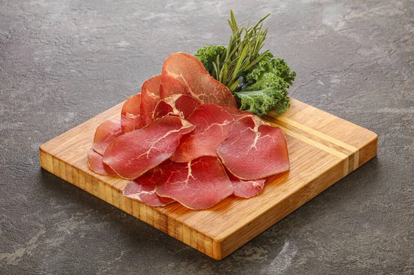 Italian Cuisine Bresaola Milano Meat — Stock Photo, Image