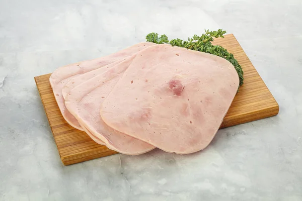 Sliced Porco Presunto Lanche Sobre Bordo — Fotografia de Stock