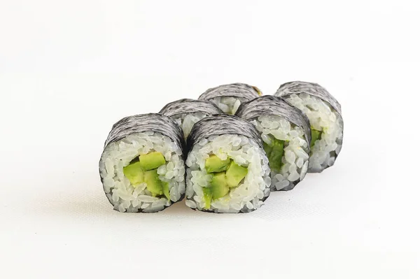 Japanese Traditional Vegan Roll Avocado — Stock Photo, Image