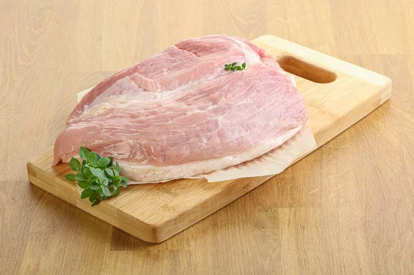 Pièce Viande Porc Crue Pour Cuisson — Photo