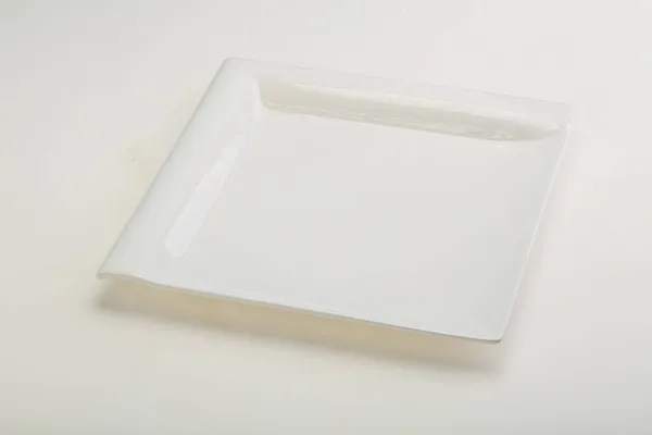 Placa Blanca Proclean Para Servir Aislada — Foto de Stock