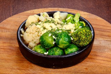 Haşlanmış lahana karışımı - karnabahar ve brokoli kapsülde