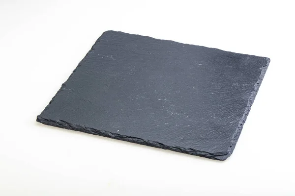 Tablero Piedra Negro Aislado Sobre Fondo Blanco —  Fotos de Stock