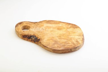 Mutfak için zeytin ağacı tahtası izole.