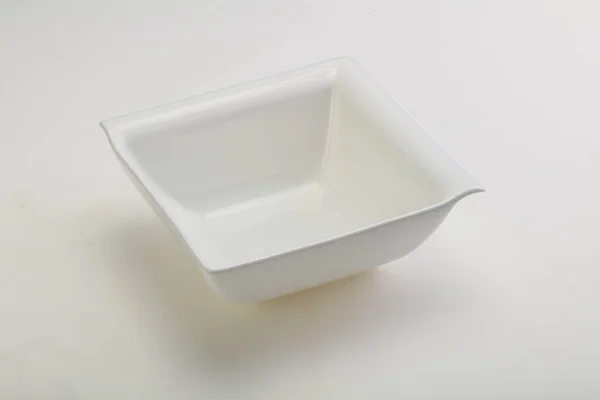 Λευκό Προκαθαρό Πιάτο Για Σερβίρισμα Απομονωμένο — Φωτογραφία Αρχείου
