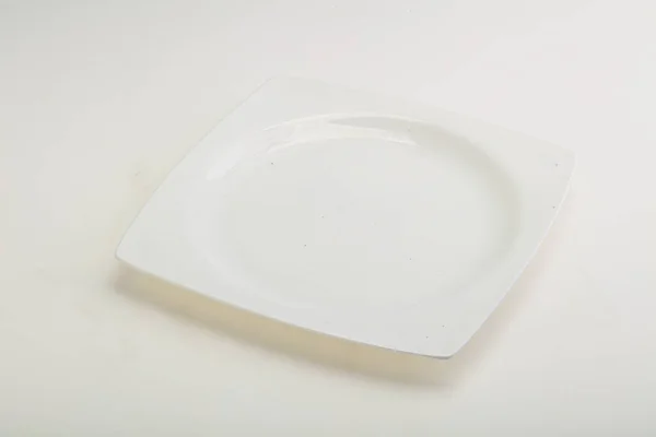White Proclean Plate Serving Isolated — Stock Photo, Image
