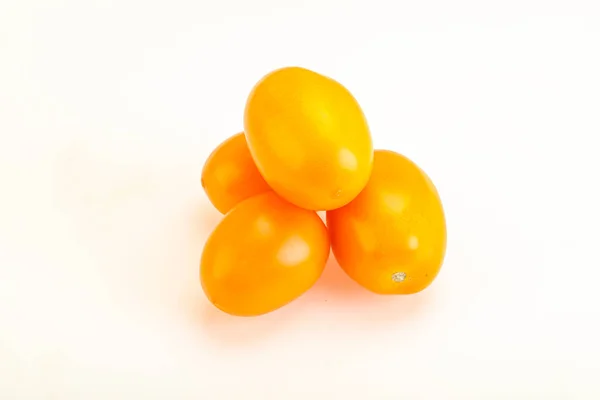 Oogsten Van Rijpe Verse Gele Tomaten — Stockfoto