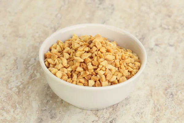 Geknepen Geroosterde Pinda Kom Voor Het Koken — Stockfoto