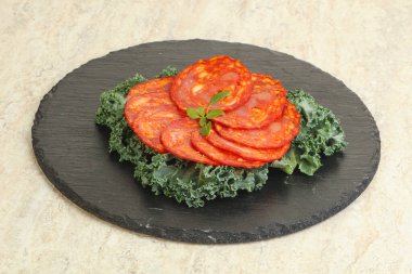İtalyan domuz eti dilimlenmiş sosis - Chorizo