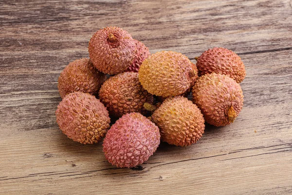 Tropical Sweet Exotic Fruit Lychee Heap — Stock Photo, Image