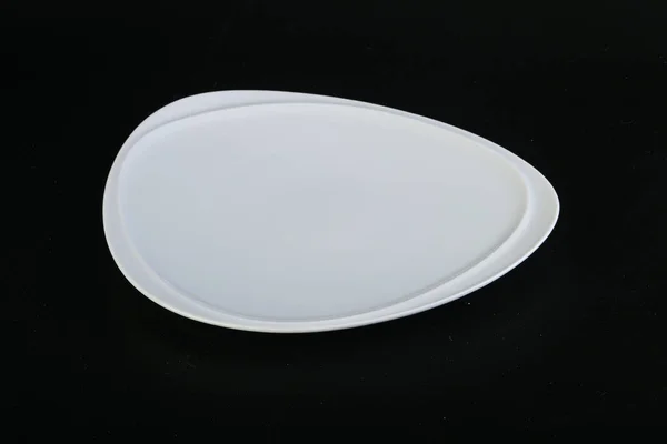 White Empty Plate Serving Isolated — Stock Photo, Image