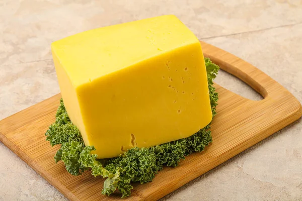 黄色のチーズ乳製品レンガ — ストック写真