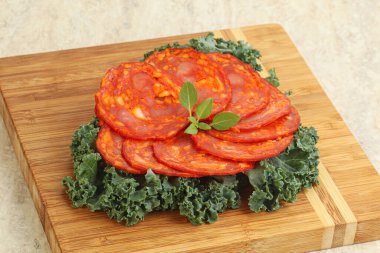 İtalyan domuz eti dilimlenmiş sosis - Chorizo