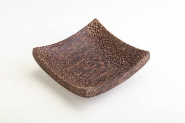 Mutfak için ahşap boş kase.