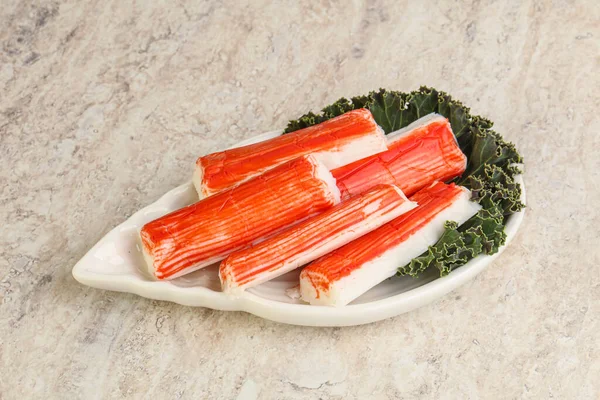 Caranguejo Pau Peixe Surimi Petisco Aperitivo — Fotografia de Stock