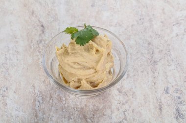 Vejetaryen mutfağı. Zeytinyağlı geleneksel Yahudi Humusu..