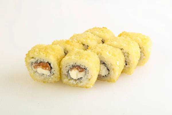 Cozinha Japonesa Rolo Tempura Com Peixe — Fotografia de Stock