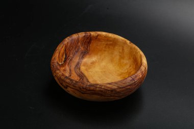 Mutfak için ahşap boş kase.