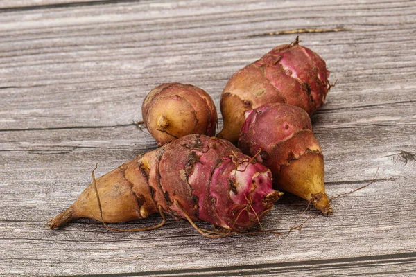 Vegan Suisine Raw Topinambur Root Jerusalem Artichoke — Stock Photo, Image