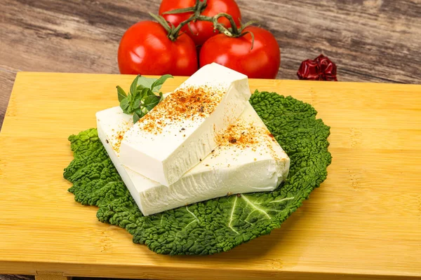 Feta Grecque Fromage Pâte Molle Pour Salade — Photo