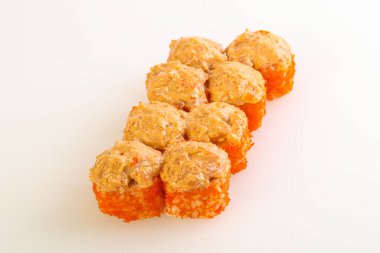 Balık ve soslu geleneksel Japon ekmeği.